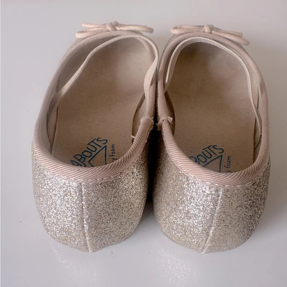 There Abouts Lil Lexi Gold Glitter Girls Easter Holiday Shoes Toddler Size 9